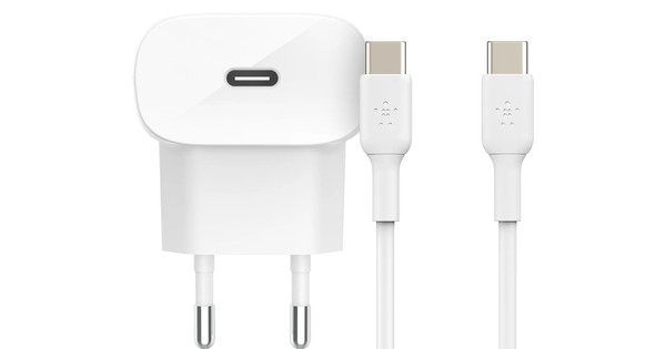 Belkin Power Delivery Oplader W Usb C Kabel M Kunststof Wit