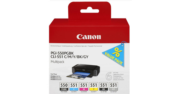 Canon PGI 550 CLI 551 Cartridges Combo Pack Coolblue Voor 23 59u