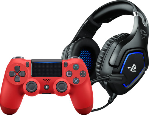 Sony Dualshock Controller Rood Trust Gxt Forze Gaming Headset