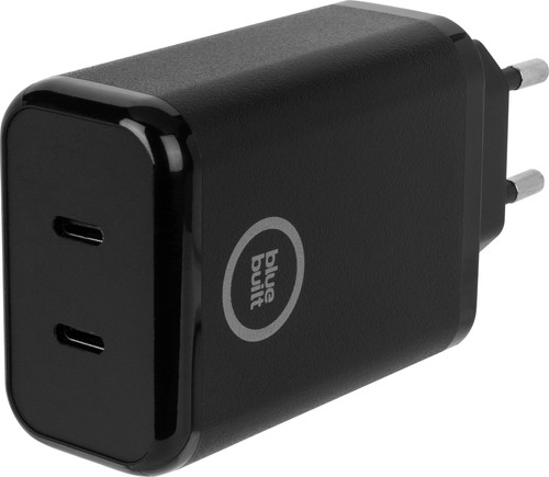 BlueBuilt Power Delivery Oplader Met 2 Usb C Poorten 45W Zwart