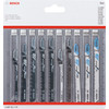 Bosch Professional Set de Lames pour Scie Sauteuse 10 Pièces (universel)