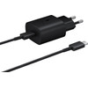 Samsung Charger with Cable 1M USB-C 25W with Power Delivery Black
