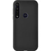 Azuri Motorola Moto G8 Plus Back Cover Siliconen Zwart