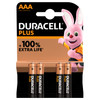 Duracell Alkaline Plus AAA-batterijen 4 stuks