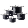 BK-Q-Linair Master Glass Black Cookware Set 5-piece