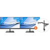 Philips 245E1S Duo Pack + NewStar FPMA-D550DBLACK