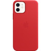 Apple iPhone 12 en 12 Pro Back Cover met MagSafe Leer RED