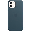 Apple iPhone 12 / 12 Pro Back Cover with MagSafe Leather Baltic Blue