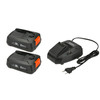 Gardena Batterie P4A QC 18V 2,5 Ah (x2) + Chargeur