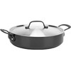 KitchenAid Classic Stainless Steel Roestvrijstalen PFAS-vrije Gezonde Keramische Anti-aanbak 2-delige Koekenpannenset, 20 cm en 28 cm, Clad, Inductie,Stay-Cool Handgreep,Ovenbestendig tot 160°C,Zilver