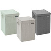 Brabantia 3 Laundry boxes 35L - Green, Pepper Black, and Gray