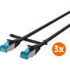 BlueBuilt Network Cable STP CAT6 3m Black 3-pack