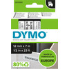 DYMO Authentic D1 Labels Black-White (12mm x 7m)