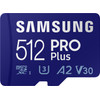 Samsung PRO Plus 512GB microSDXC UHS-I U3 160&120MB/s, FHD & 4K UHDMemoryCard with Adapter