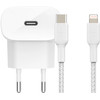 Belkin Power Delivery Charger 20W + Lightning Cable 1m Nylon White