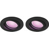 Philips Hue Centura Recessed Spot Light White and Color Round Black 2-pack