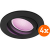 Philips Hue Centura inbouwspot White & Color rond Zwart 4-pack