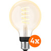 Philips Hue Filament Light White Ambiance Globe E27 4-pack