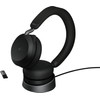 Jabra Evolve2 USA B MS TEAMS 75 Draadloze Office Headset met oplaadstandaard Zwart