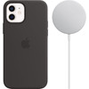 Apple iPhone 12 / 12 Pro Silicone Back Cover met MagSafe Zwart + MagSafe Draadloze Oplader