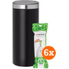 Brabantia Touch Bin 30L Matte Black + Trash Bags (120 units)