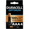 Duracell Alkaline Optimum AAA-batterijen 4 stuks