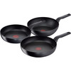 Tefal Hard Titanium Pro Koekenpannenset 24 + 28 cm + Wokpan 28 cm