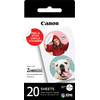 Canon Papier Photo ZINK Rond (20 Feuilles)