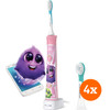 Philips Sonicare for Kids Connected HX6352/42 + Kids opzetborstels vanaf 3 jaar (4 stuks)