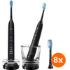 Philips DiamondClean 9000 HX9914/54 Duo Pack + Premium Plaque Defense Brush Attachments 8 units