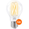 WiZ Smart Filament Light Standard 4-pack - Warm to Cool White Light - E27