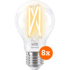 WiZ Smart Filament Light Standard 8-pack - Warm to Cool White Light - E27