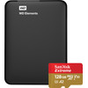 WD Elements Portable 5TB + SanDisk MicroSDXC Extreme 128GB