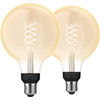 Philips Hue Filament Light White Globe XL E27 - 2023 - 2-pack