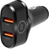 BlueBuilt Chargeur de Voiture Quick Charge avec 2 Ports USB-A 18 W Noir