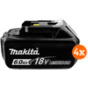 Makita BL1860B LXT 18V 6,0 Ah accu 4-pack