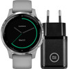 Garmin Vivoactive 4S Zilver/Grijs 40mm + BlueBuilt Oplader