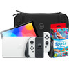 Nintendo Switch OLED White + Nintendo Switch Sports + BlueBuilt Travel Case