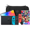 Nintendo Switch OLED Blue/Red + Mario Kart 8 Deluxe + BlueBuilt Travel Case