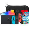 Nintendo Switch OLED Blauw/Rood + Nintendo Switch Sports + BlueBuilt Beschermhoes