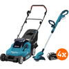 Makita DLM382CM2 + Makita DUR181Z incl. 5.0Ah Battery (2x) + 4.0Ah Battery (2x)