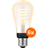 Philips Hue Filament White Ambiance Edison 6-pack