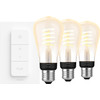 Philips Hue Filament White Ambiance Edison 3-pack + dimmer