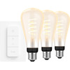 Philips Hue Filament White Ambiance Edison XL 3-pack + dimme