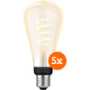 Philips Hue Filament White Ambiance Edison XL 5-pack