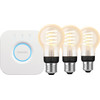 Philips Hue Filament White Ambiance Standaard 3-Pack + Bridge