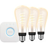 Philips Hue Filament White Ambiance Edison XL 3-pack + Bridge