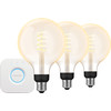 Philips Hue Filament White Ambiance Globe XL 3-Pack + Bridge