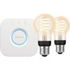 Philips Hue Filament White Ambiance Standaard 2-Pack + Bridge