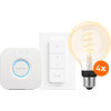 Philips Hue Filament White Ambiance Globe 4-Pack Startpakket